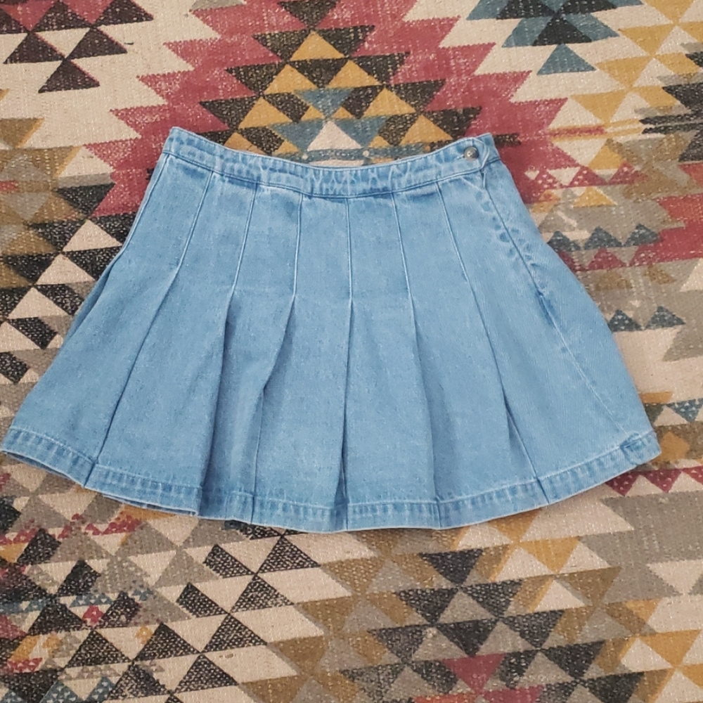 Denim cheer skirt